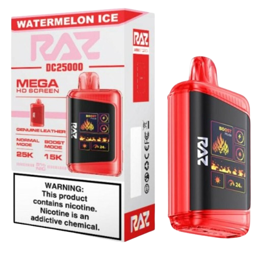 RAZ DC25000 25,000 Puff Rechargeable Nicotine Disposable-Nicotine Disposable-RAZ-Watermelon Ice-NYC Glass