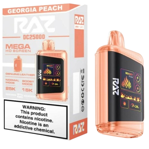 RAZ DC25000 25,000 Puff Rechargeable Nicotine Disposable-RAZ-Georgia Peach-NYC Glass