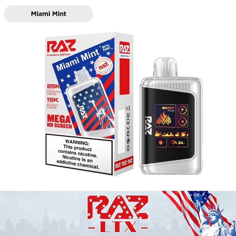 RAZ LTX 25000 Nicotine Disposable-RAZ-Miami Mint - Freedom Edition-NYC GLASS 718