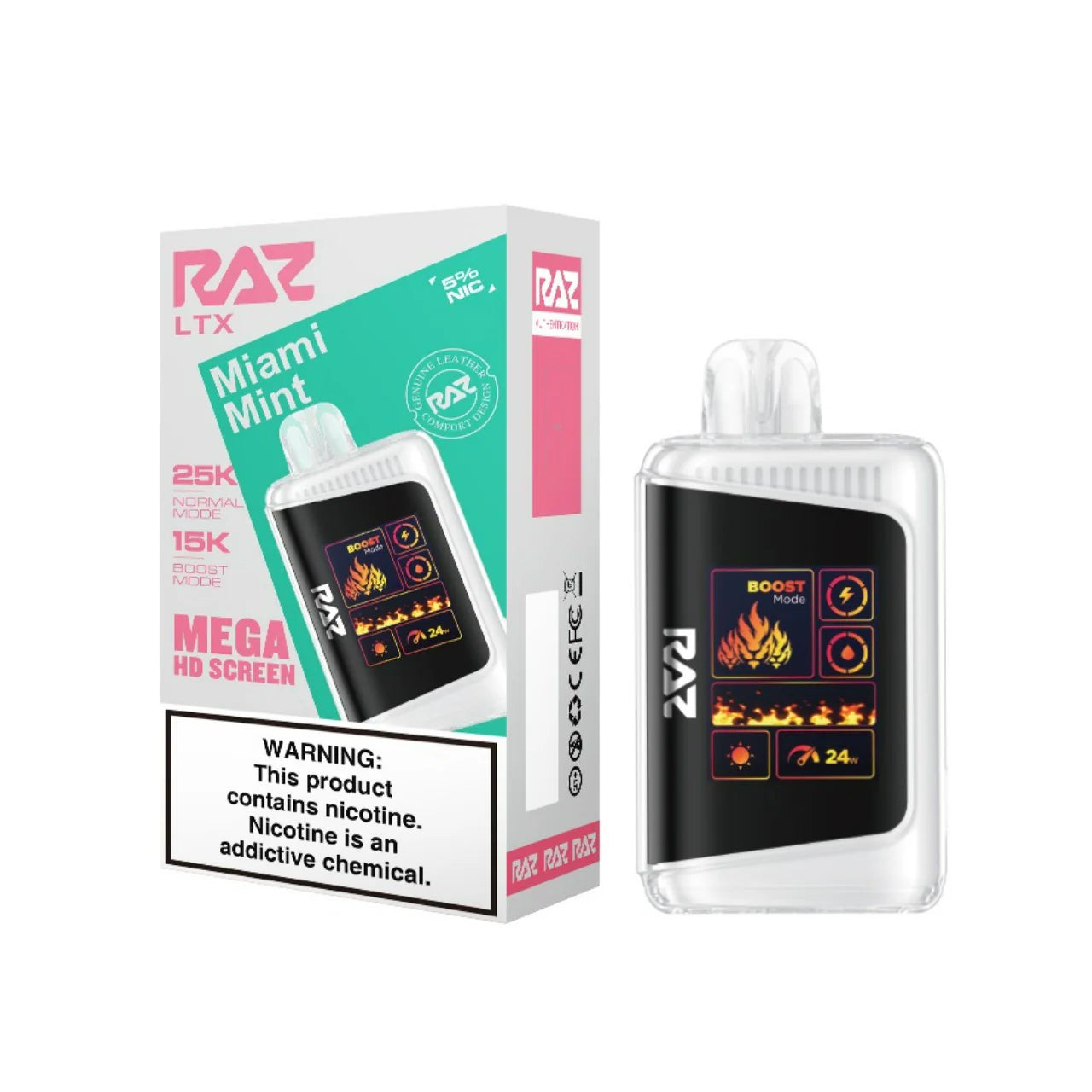 RAZ LTX 25000 Nicotine Disposable-RAZ-Miami Mint-NYC GLASS 718