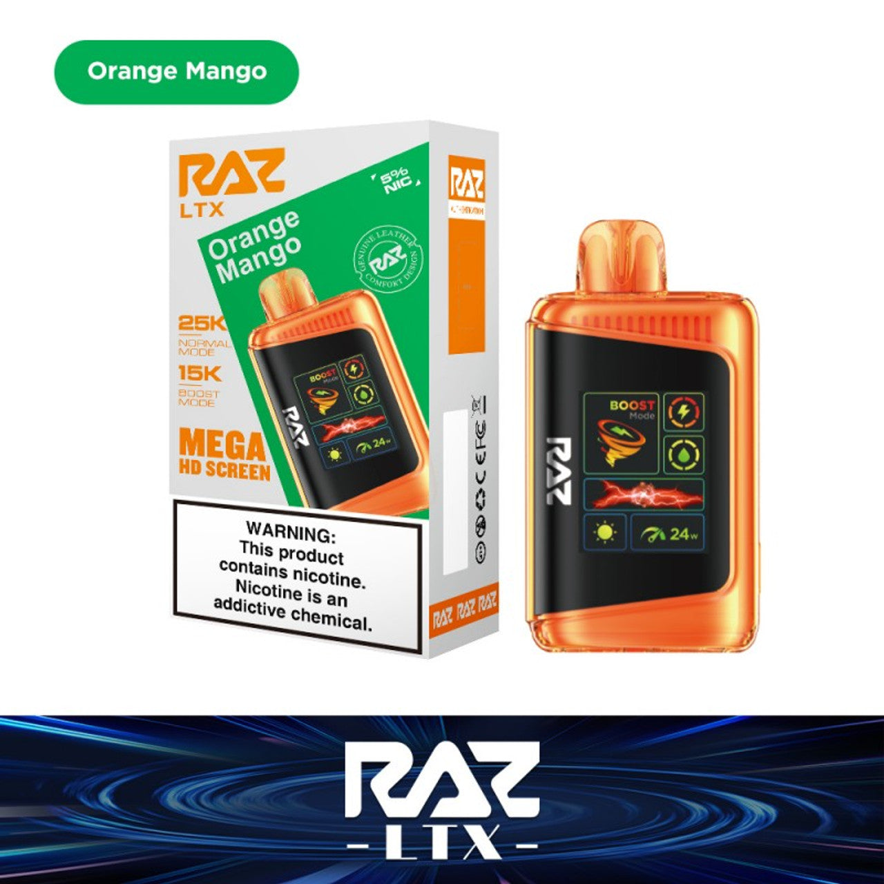 RAZ LTX 25000 Nicotine Disposable-RAZ-Orange Mango-NYC GLASS 718