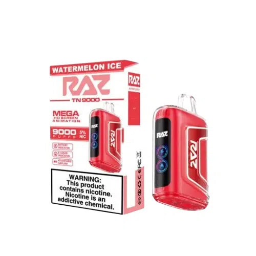 RAZ TN9000 9000 Puffs Nicotine Disposable (Rechargeable)-Nicotine Disposable-RAZ-Watermelon Ice-NYC Glass