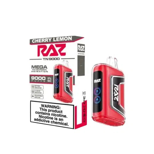 RAZ TN9000 9000 Puffs Nicotine Disposable (Rechargeable)-RAZ-Cherry Lemon-NYC Glass