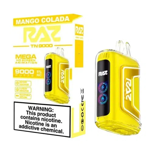 RAZ TN9000 9000 Puffs Nicotine Disposable (Rechargeable)-RAZ-Mango Colada-NYC Glass