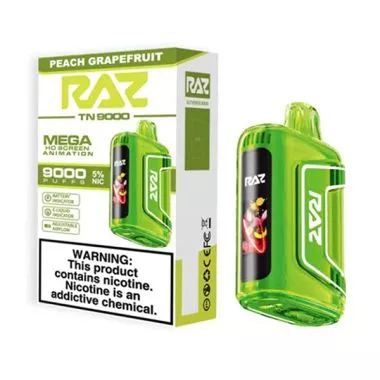 RAZ TN9000 9000 Puffs Nicotine Disposable (Rechargeable)-RAZ-Peach Grapefruit-NYC Glass