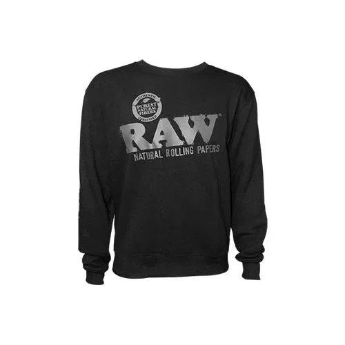 RP X Raw Crewneck Sweatshirt - Zipper Pocket-RAW-Red w/ Black Logo X-Small-NYC Glass