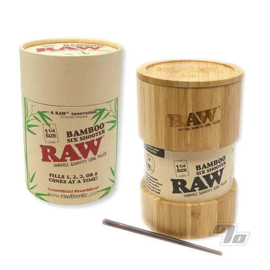 Raw Bamboo Six Shooter Variable Quantity Cone Filler - King Size-RAW-NYC Glass