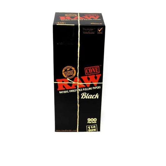 Raw Black Cones 1 1/4" (1.25") 900ct - Bulk Pack-RAW-NYC Glass