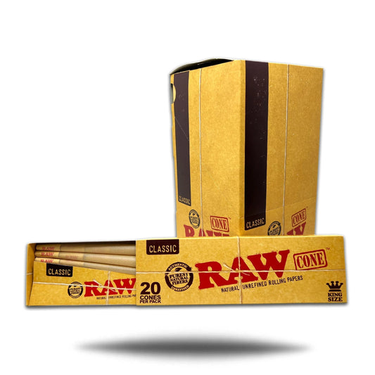 Raw Classic Cones King Size 12pk Box-RAW-NYC Glass