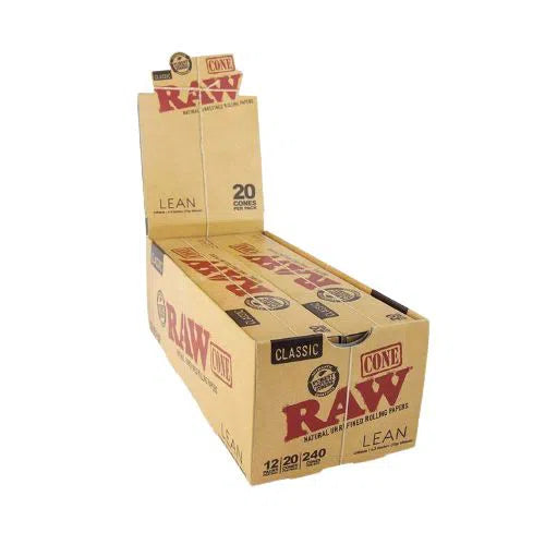 Raw Classic Lean Pre-Rolled Cones - 12pk Box-RAW-NYC Glass