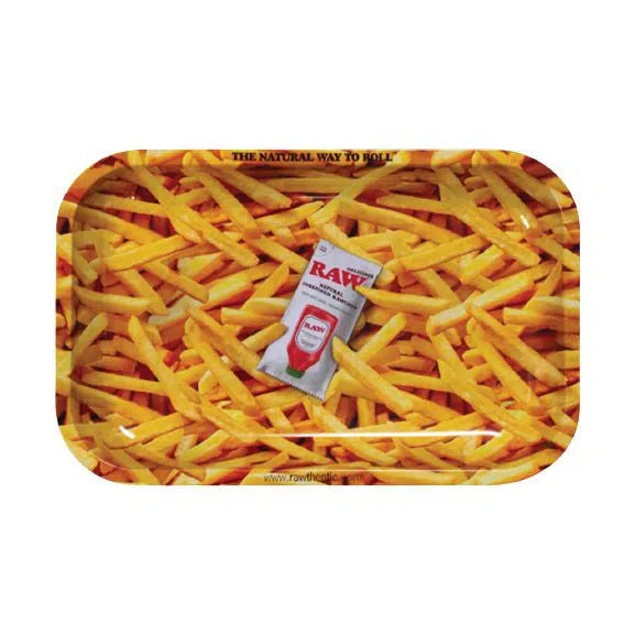 Raw Metal Rolling Tray Small-RAW-French Fries-NYC Glass