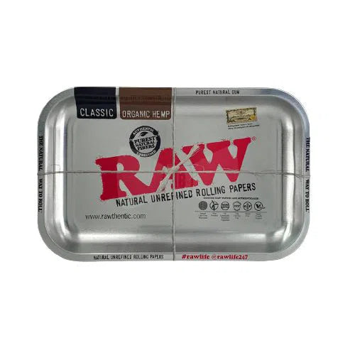 Raw Metal Rolling Tray Small-RAW-Silver-NYC Glass