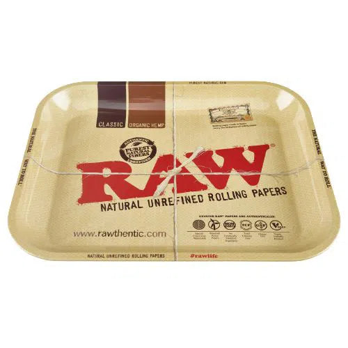 Raw Metal Rolling Tray Small-RAW-Raw Classic-NYC Glass