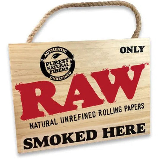 Raw Painted Sign - Smoked Here-RAW-NYC Glass