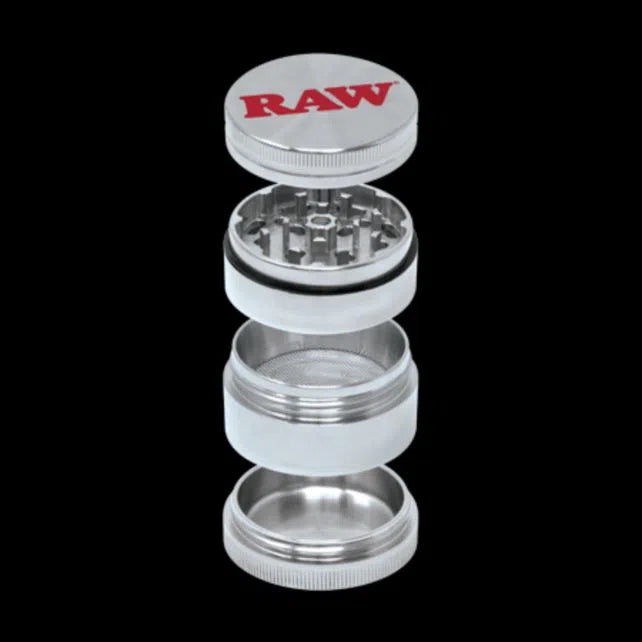 Raw Stainless Steel 4-Piece Shredder Grinder-RAW-NYC Glass