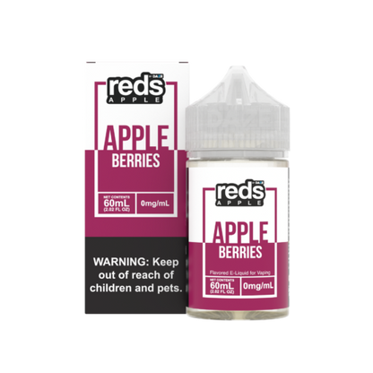 Reds Apple by 7 Daze Freebase E-Juice 100mL-Reds Apple by 7 Daze-Berries-0mg-NYC GLASS 718