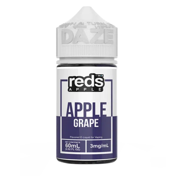 Reds Apple by 7 Daze Freebase E-Juice 100mL-Reds Apple by 7 Daze-Grape-0mg-NYC GLASS 718