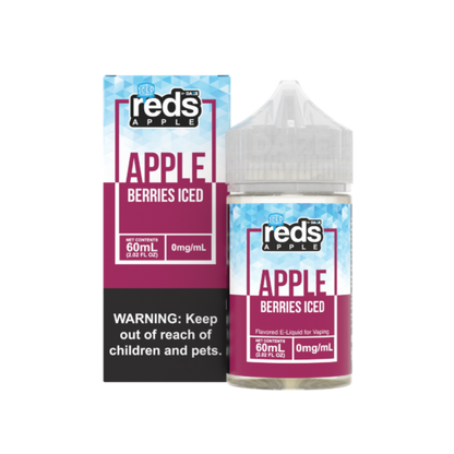 Reds Apple by 7 Daze Freebase E-Juice 100mL-Reds Apple by 7 Daze-Iced Berries-0mg-NYC GLASS 718