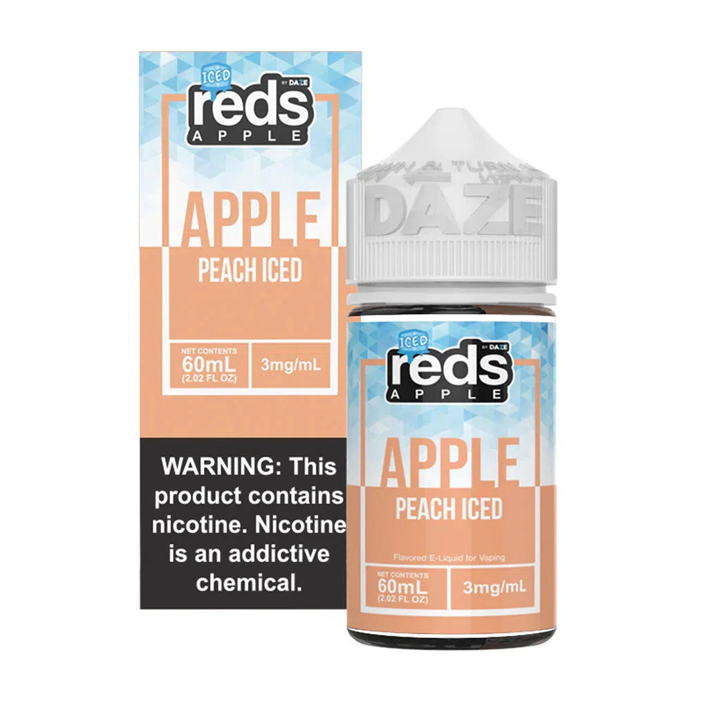 Reds Apple by 7 Daze Freebase E-Juice 100mL-Reds Apple by 7 Daze-Iced Peach-0mg-NYC GLASS 718
