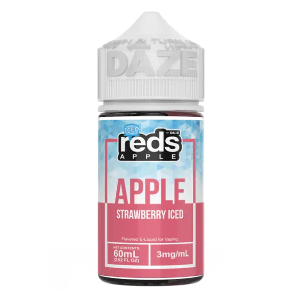 Reds Apple by 7 Daze Freebase E-Juice 100mL-Reds Apple by 7 Daze-Iced Strawberry-0mg-NYC GLASS 718