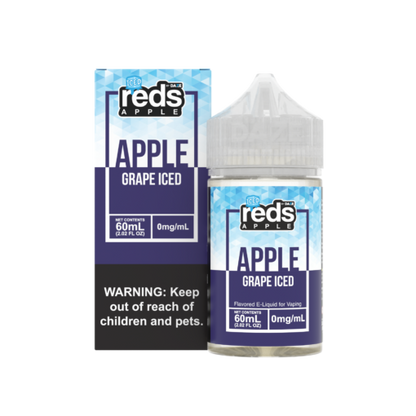 Reds Apple by 7 Daze Freebase E-Juice 60mL-Reds Apple by 7 Daze-Iced Grape-0mg-NYC Glass