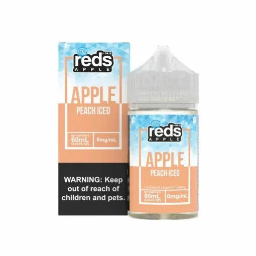 Reds Apple by 7 Daze Freebase E-Juice 60mL-Reds Apple by 7 Daze-Iced Peach-0mg-NYC Glass