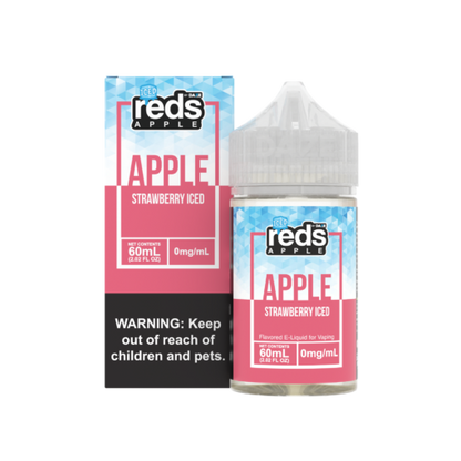 Reds Apple by 7 Daze Freebase E-Juice 60mL-Reds Apple by 7 Daze-Iced Strawberry-0mg-NYC Glass