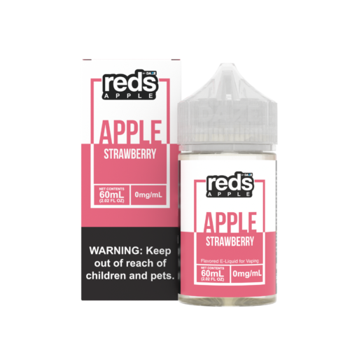 Reds Apple by 7 Daze Freebase E-Juice 60mL-Reds Apple by 7 Daze-Strawberry-0mg-NYC Glass