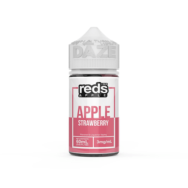 Reds Apple by 7 Daze Freebase E-Juice 60mL-Reds Apple by 7 Daze-Strawberry-3mg-NYC Glass