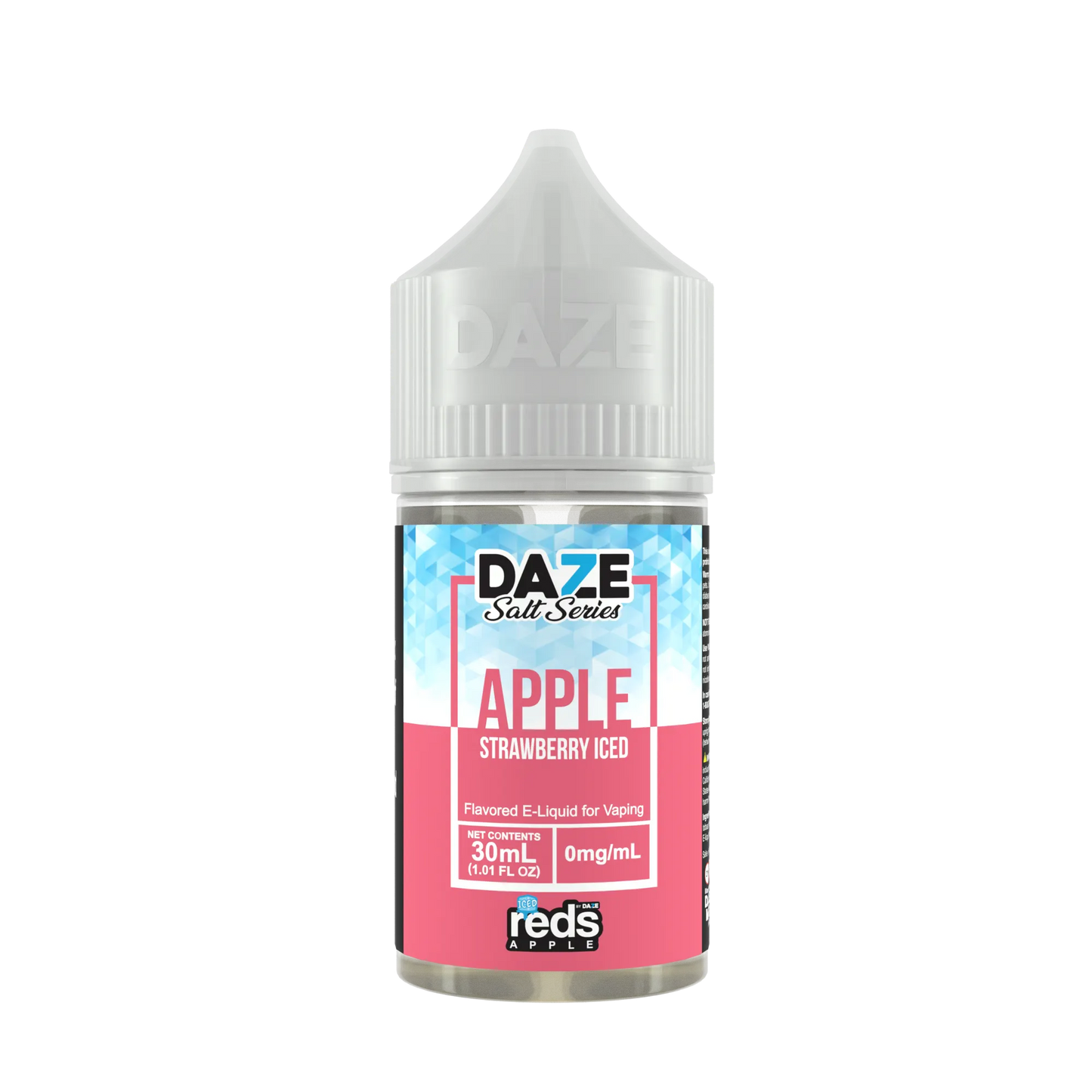 Reds Salt Nic E-Juice 30ml-Reds Apple by 7 Daze-Apple Strawberry Iced-30mg-NYC Glass