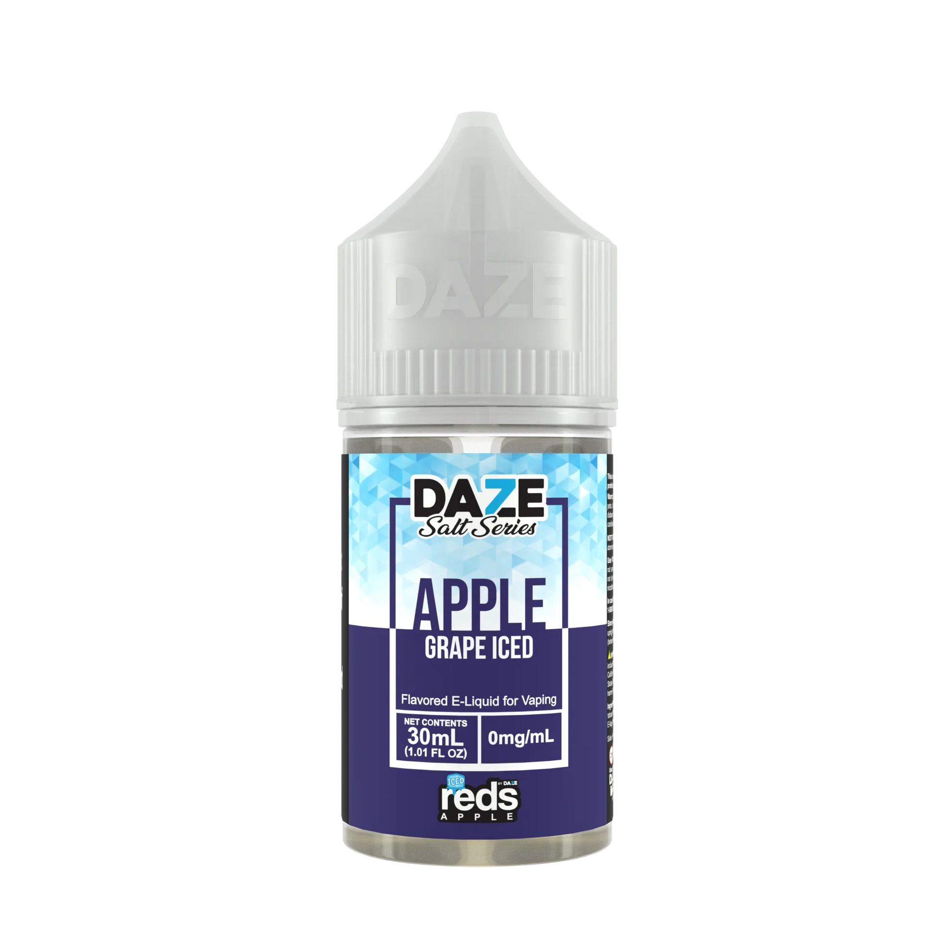 Reds Salt Nic E-Juice 30ml-Reds Apple by 7 Daze-Grape Apple Iced-30mg-NYC Glass