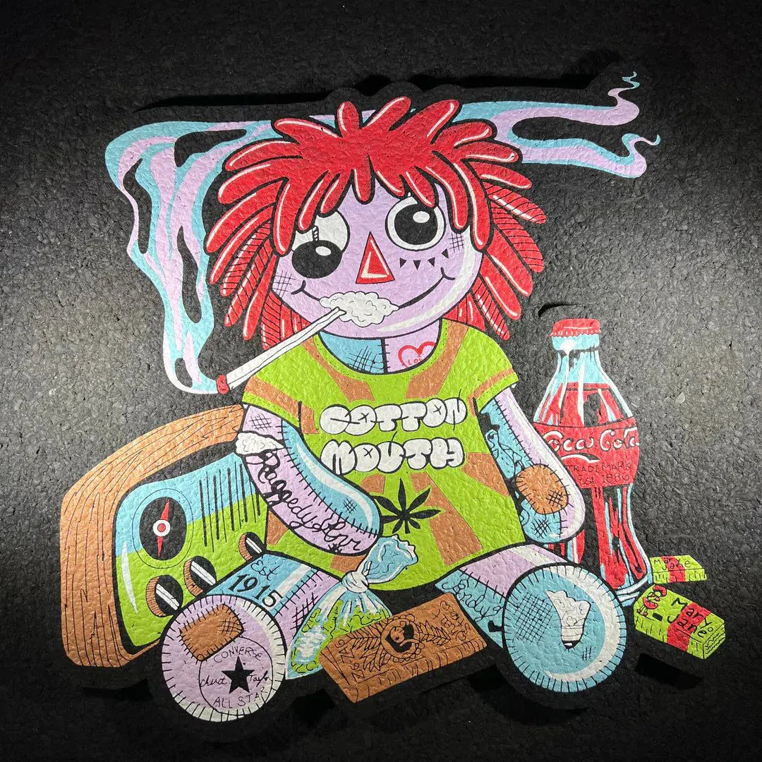 Retro Sloth - LE UV Raggedy Ann Moodmat-Moodmat-NYC Glass