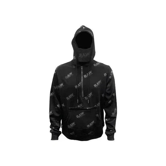 Rolling Papers X Raw Rawlers Zip Up Hoodie-RAW-Small-Black-NYC Glass