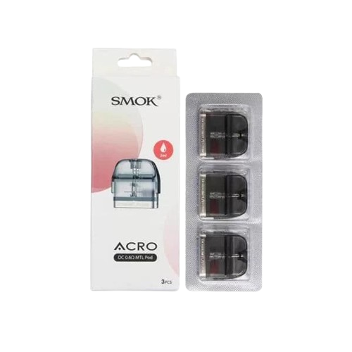 SMOK Acro Replacement Pods-SMOK-MTL DC 0.6ohm 3pk-NYC Glass