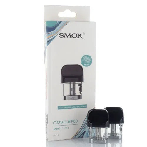 SMOK Novo 2 Replacement Pods-SMOK Pods-SMOK-Smok Novo 2 Pods 2ml 3pk Mesh 1.0ohm-NYC Glass