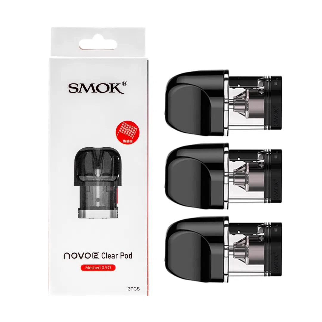 SMOK Novo 2/Novo 2S Clear Pod 3pk-SMOK-Clear Pod 0.9 Mesh 3pk-NYC Glass