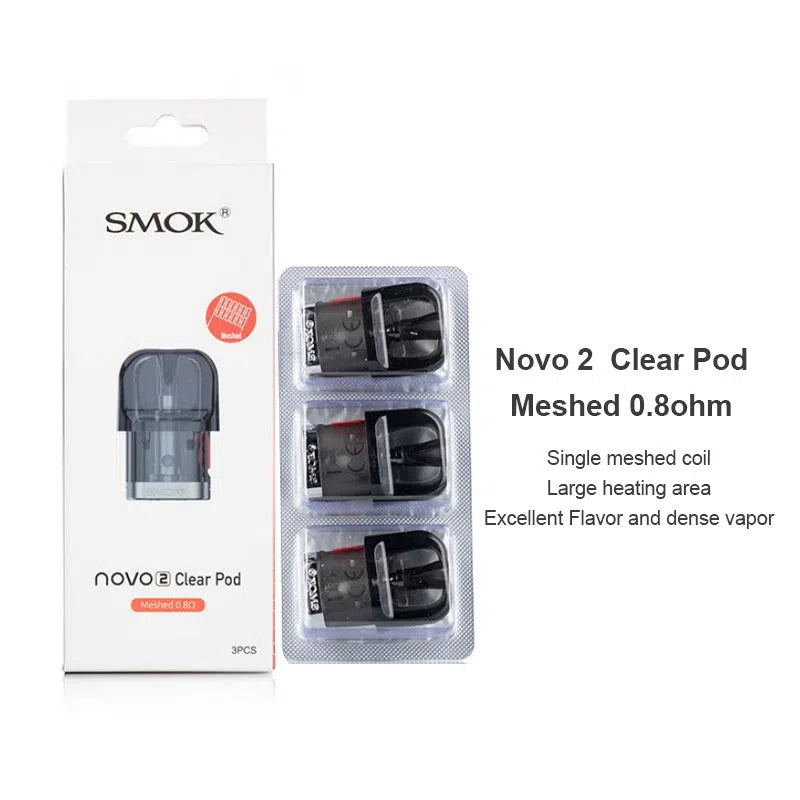 SMOK Novo 2/Novo 2S Clear Pod 3pk-SMOK-NYC Glass