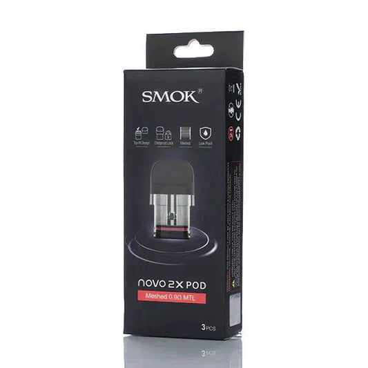 SMOK Novo 2X Replacement Pods-SMOK-Meshed 0.9ohm-NYC Glass