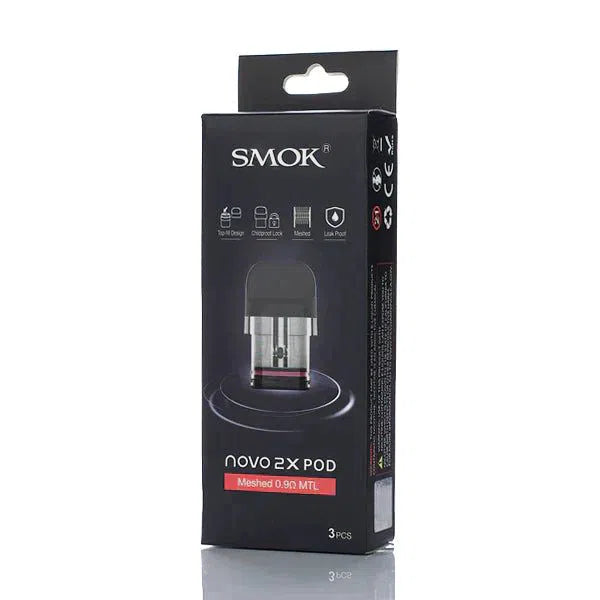 SMOK Novo 2X Replacement Pods-SMOK Pods-SMOK-Meshed 0.9ohm-NYC Glass