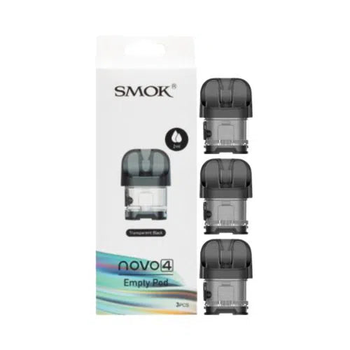 SMOK Novo 4 Replacement Pods-SMOK Pods-SMOK-Transparent Black-NYC Glass