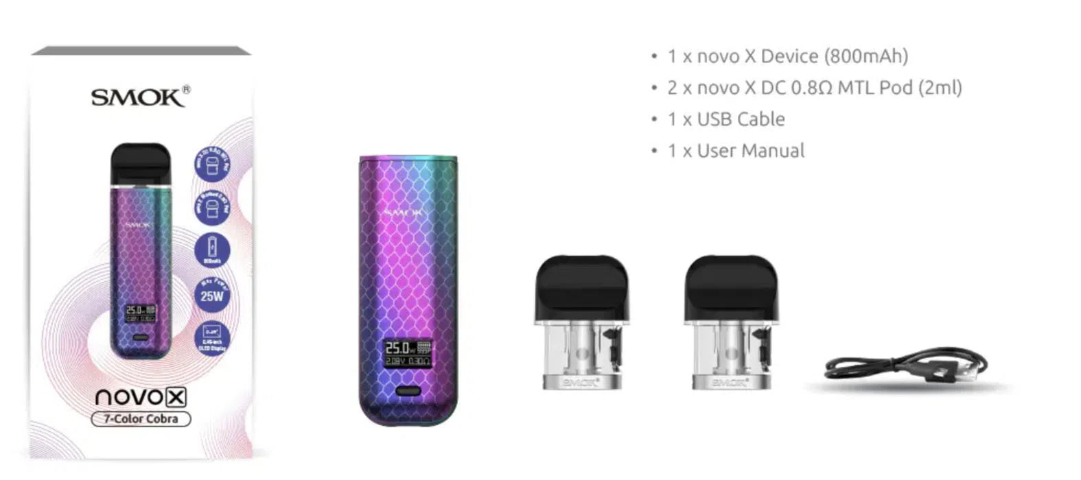 SMOK Novo X Pod System Kit NYC GLASS 718 SMOK Novo X Pod System Kit NYC GLASS 718