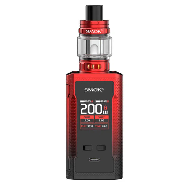 SMOK R-Kiss 2 200W Mod Starter Kit-SMOK-Black Red-NYC Glass