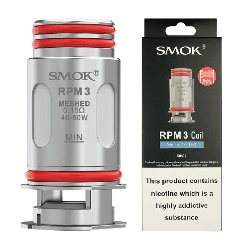 SMOK RPM 3 Replacement Coils 5pk-SMOK-Mesh 0.15ohm Coil 5pk-NYC Glass