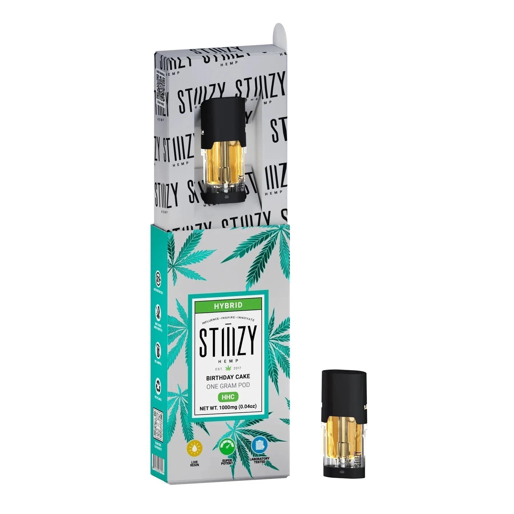 STIIIZY HHC Replacement Pods 1g-Stiiizy-Birthday Cake (Hybrid)-NYC Glass