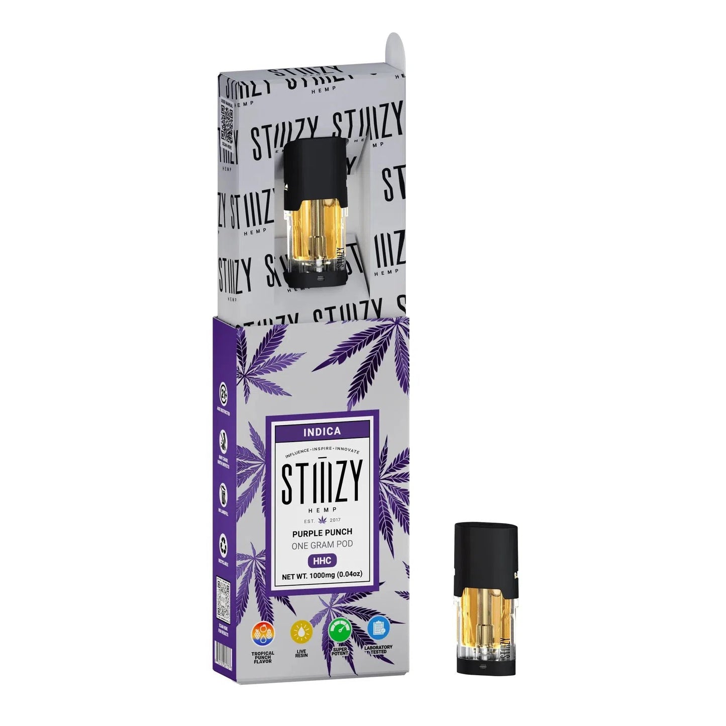 STIIIZY HHC Replacement Pods 1g-Stiiizy-Purple Punch (Indica)-NYC Glass