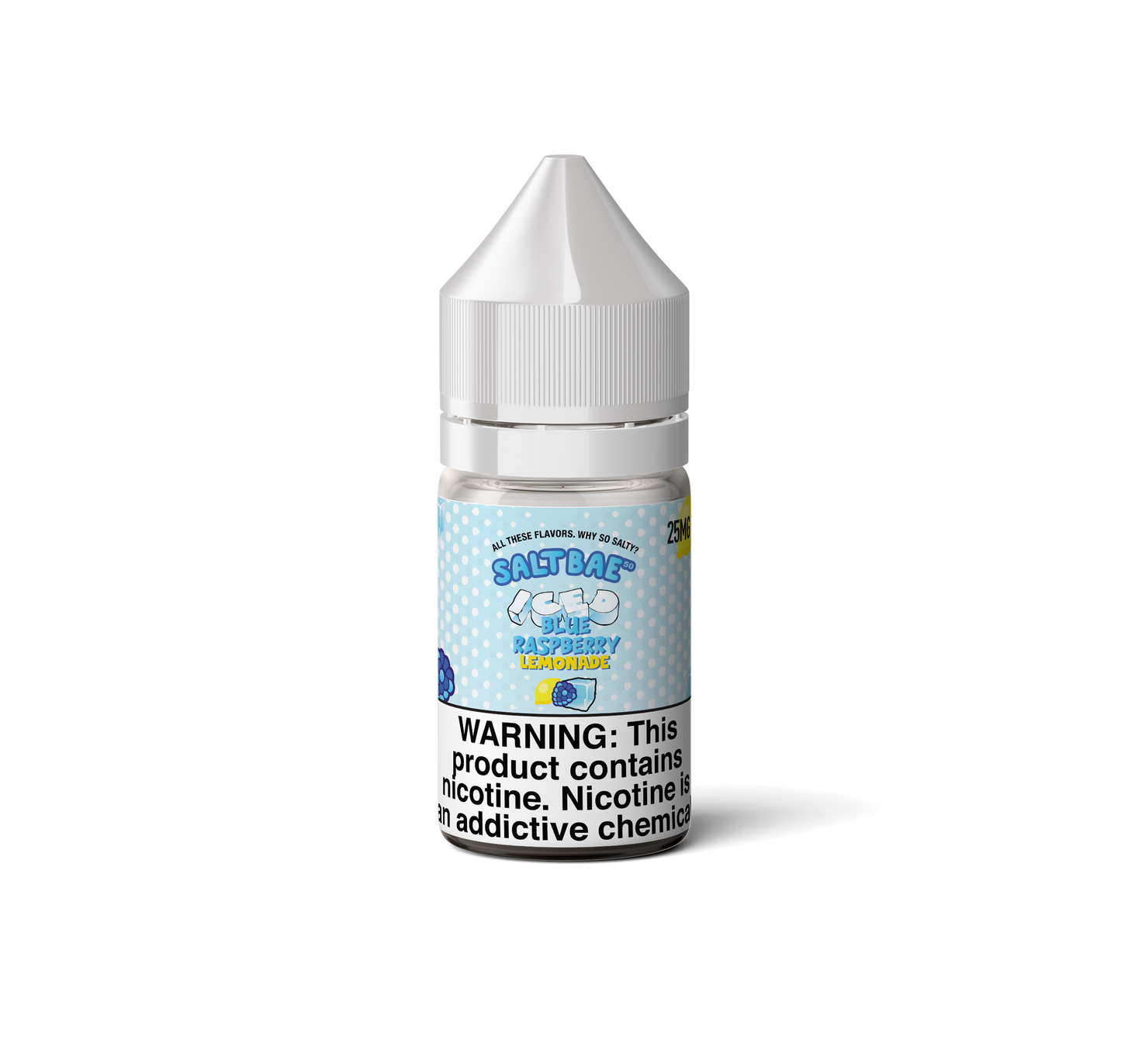 Salt Bae Salt Nic E-Juice 30mL-Salt Bae-Iced Blue Raspberry Lemonade-25mg-NYC Glass