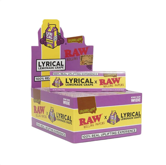 Raw x Lyrical Lemonade Grape Organic Rolling Papers King Size Wide