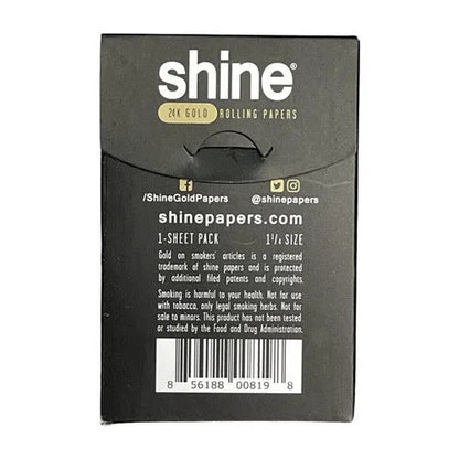 Shine 24k Gold Rolling Papers 1 1/4-Shine-NYC Glass