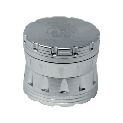 Smoking Leo 4 Piece Aluminum Herb Grinder 55mm Silver Large-Smoking Leo-NYC Glass