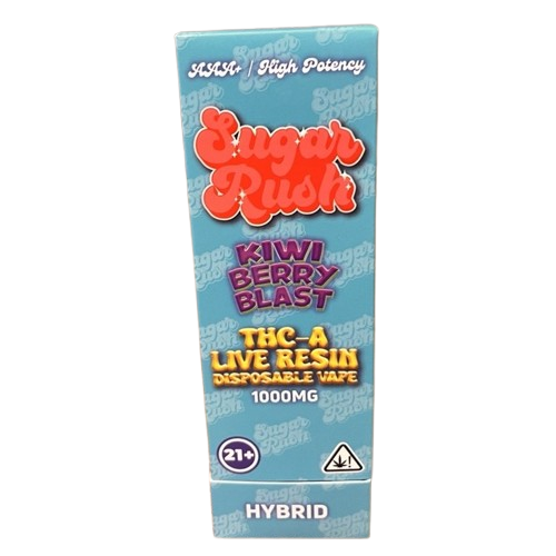 Sugar Rush THCA Live Resin Disposable 1000mg-Sugar Rush-Kiwi Berry Blast (Hybrid)-NYC Glass